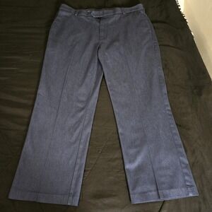 Roundtree & Yorke Dress Pants Mens 38x29 Blue TravelSMART CoreComfort Stretch